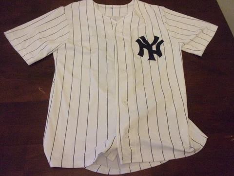 Babe Ruth used youth medium NY Yankees mlb jersey Agusta Cover