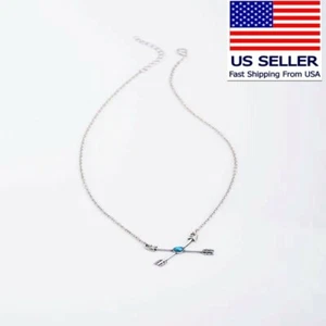 Fashion Women Chain Necklace Cupid Arrow Turquoise Antique Pendant Retro 0930 - Picture 1 of 4