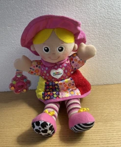 Lamaze Tomy Baby Doll Plush Toy Blonde Hair Rattle Crinkle Learning Toddler Clip - Picture 1 of 12