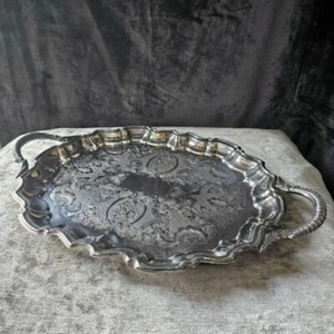 Beautiful Vintage "Viking Plate" silver plated serving tray. Made In Canada. - Imagen 1 de 13