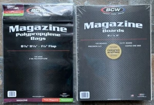 (Pack de 10) sacs et planches de magazines BCW refermables épais sans acide - Archivage - Photo 1/1