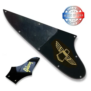 Pickguard nero per Epiphone Thunderbird Bass OPZIONE 1 + SET decalcomania e traliccio - Foto 1 di 10