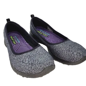 Skechers Air Cooled Memory Foam Relaxed Fit Womens Shoes Slip On Gray Size 7.5 - Imagen 1 de 15