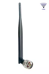 2.4GHz antenna 5dBi N-J(Male) connector 50Ω Black/90°foldable/20cm e.g. WiFi/BLE - Bild 1 von 6
