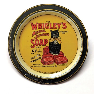 Espejo de Bolsillo Publicitario Gato Negro Jabón Wrigley's Estilo Vintage Foto 1 de 2