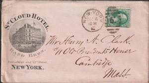 New York NY 1881 Illust Advt cover ST CLOUD HOTEL (c427) - Picture 1 of 2