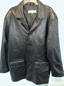 Chaqueta de cuero genuino de cordero Perris Ellis en excelente estado talla grande - Imagen 1 de 7