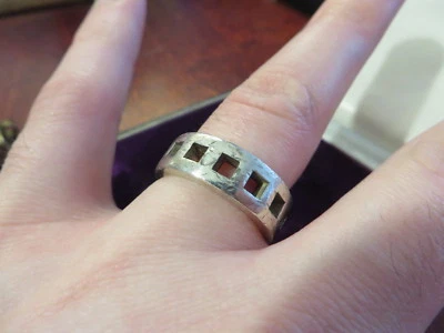 Toller 925 Silber Ring Esprit Breit Durchbruch Kubus Schwer Massiv Shabby Chic  - Bild 1 von 4