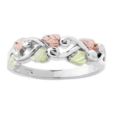 Woven Vines - Anillo de oro Black Hills de plata esterlina / Hecho a medida en EE. UU. Regalo Bo Foto 1 de 3