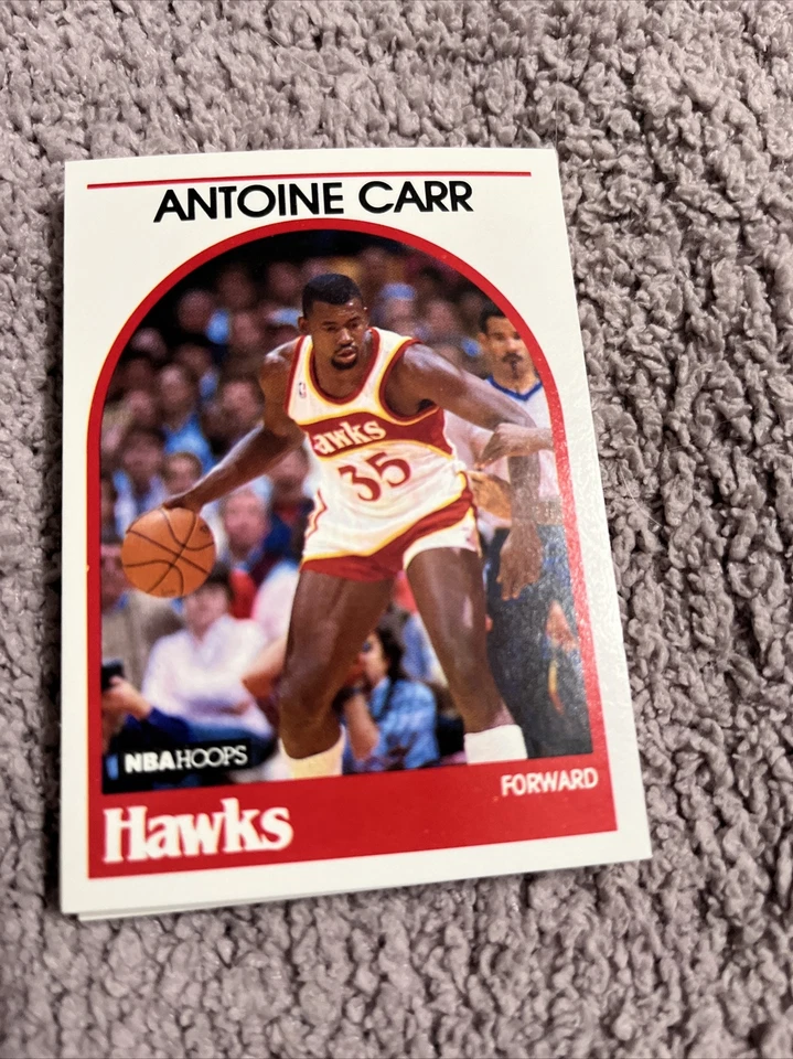1989-90 Hoops Atlanta Hawks Basketball Card #278 Antoine Carr - Image 1 of 1