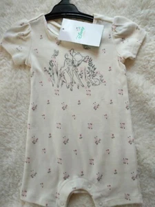 DISNEY BAMBI ROMPER SIZE 0-6-12 MTHS - Picture 1 of 3