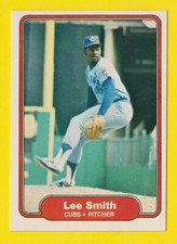 1982 Fleer Lee Smith Rookie Card #603 (Reversed Logo) Chicago Cubs ERROR RC