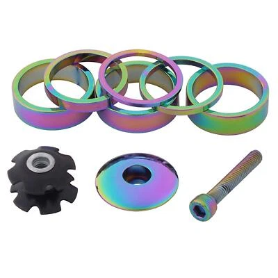 6x Bicycle Headset Spacers 1-1/8" Bike Headset Washers for Road Bikes BMX - Image 1 of 4