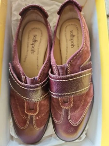 Softspots Womens Size 8 Brown Suede Leather Monk Strap Casual Wedge Shoes  - Picture 1 of 5