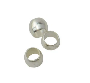 100 perline a crimpare rotonde placcate argento 2 mm (59004-158A) - Foto 1 di 1