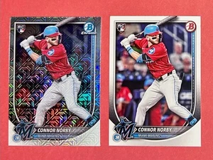 CONNOR NORBY (RC) 2025 Bowman CHROME MOJO #46 and 2025 Bowman #46 - Picture 1 of 2