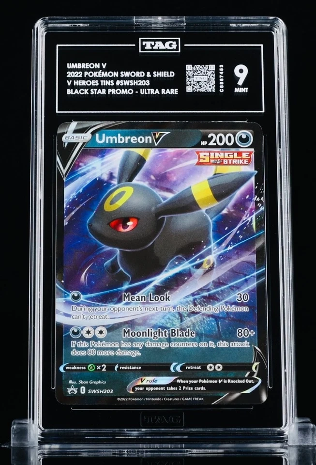 Umbreon V SWSH203 SWSH: Sword & Shield Promo Cards Holo TAG 9 Pokémon TCG 2022 - Image 1 of 2