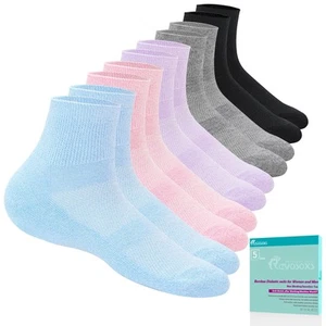 Diabetic Socks for Women Men,5 Pairs Bamboo Viscose Non Binding Diabetic Ankl... - Picture 1 of 6