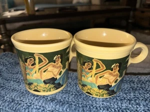 Par de tazas HLC Fiesta EE. UU. Lynn Krantz HawaiianaWare - Imagen 1 de 6