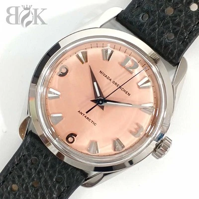 Nivada Grenchen 35018M40 Antarctic Used Watch Men's Automatic Pink Dial with Box - Image 1 of 3
