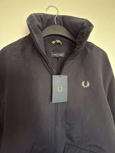 Fred Perry Men's Navy Patch Pocket Zip Through Jacket Size Small New With Tags - Picture 1 of 13