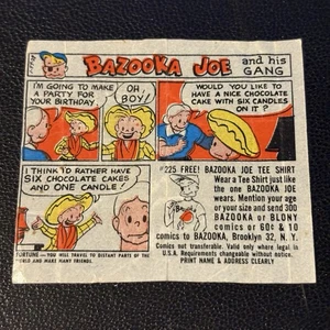 1959 Topps Bazooka Joe Comic Cards 1-59-29 Chocolate Cake Birthday 1G67 - Picture 1 of 2