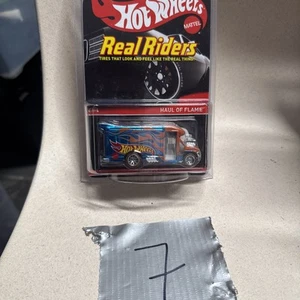 Hot Wheels RLC Real Riders Haul of Flame 3298/4500 Blue Shuttle Bus Redline - Picture 1 of 16