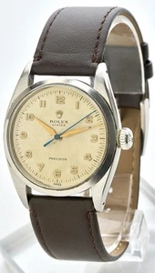 Rolex Oyster Precision ‘1956’ Rare Stainless Steel Gents Ref 6422 Vintage Watch - Picture 1 of 23