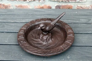 Vogeltränke Gusseisen Sonnenuhr Vogelfutterstelle Landhausstil Garten - Bild 1 von 5