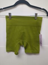 Women's Rib Knit Bike Shorts Seamless Green Apple Size XXS