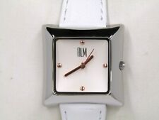 RLM Square Leather Strap Watch White