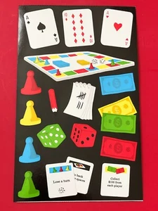 1 Mrs Grossmans Spiele Aufkleber Spielstück Punktekarten Ziehen Würfel Brett Nacht - Bild 1 von 3