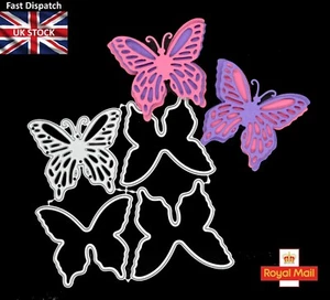 Layered 3D Effect Butterfly Metal Cutting Dies Kit Card Making, Scrapbooking I3 - Picture 1 of 9