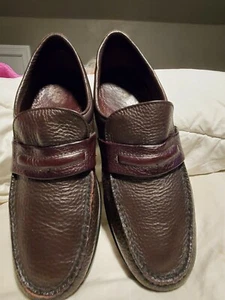 SAS Ace Men's Shoes Loafers Brown Pebble Leather Dress Casual Comfort 11.5W - Picture 1 of 9