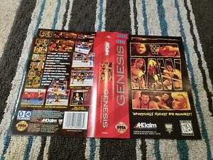 BOX ART ONLY WWF Raw Sega Genesis Case OEM