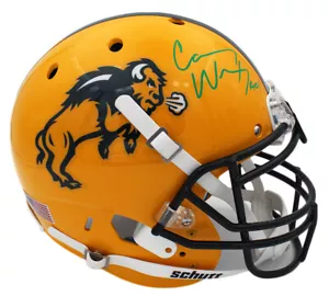 Carson Wentz Signed North Dakota Bison Schutt Authentic NCAA Helmet - Picture 1 of 3