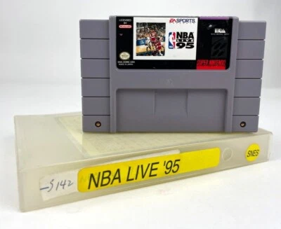 NBA Live 95 Super Nintendo Game SNES Cartridge Hard Plastic Case Tested Works - Image 1 of 4