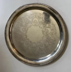 International Silver No. "Placa de plata redonda 672 bandeja de 14,25" - Imagen 1 de 6