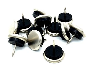 METALL BODENGLEITER 30mm Nagel in Chrom / Nickelteppich / Bodenschoner (408)  - Bild 1 von 6