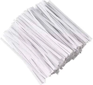 500 Pcs 5White Paper Twist Ties Reusable Bread Ties for Party Cello Candy Bread - Picture 1 of 2