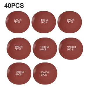 40 Pcs/Set 3 75mm-80mm Round Sandpapers Disk Sanding Disc Mixed Grit 320~2000 - Picture 1 of 12