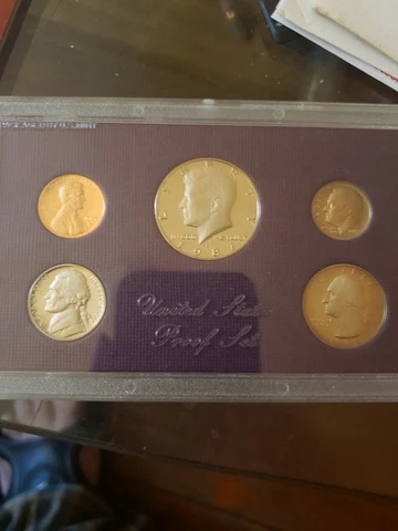 vintage set 1987 S Proof Set Original Box & COA 5 Coins US Mint Collectors Set Cover