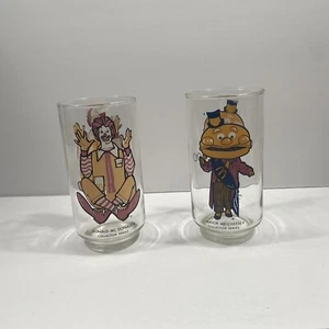 Mayor McCheese And Ronald McDonald VTG Glasses 1970s Set Of 2 McDonald’s Collect - Picture 1 of 10