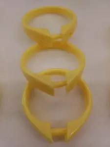 Ganci per tenda doccia in plastica a scatto 12 pz giallo tondo garofano moda casa - Foto 1 di 3