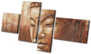 Religion Buddha Om Mandala Peace MULTI CANVAS WALL ART Picture Print VA - Picture 1 of 1