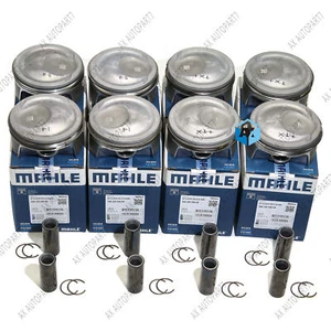 8x Pistons & Rings Set Mahle For Porsche Cayenne Panamera Turbo 4.8T 955 957 970 - Picture 1 of 6