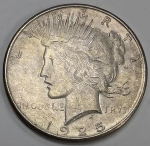 1925 P Peace Silver Dollar US Coin - Picture 1 of 6