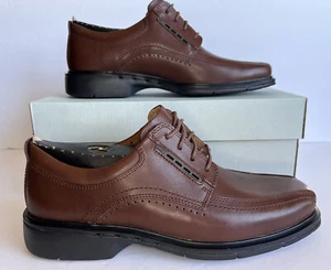 CLARKS Men's Kenneth Unstructured Collection Brown Leather Dress Shoes Sz 7 M - Picture 1 of 11