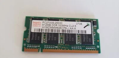 Hynix HYMD564M646CP6-J AA-A 512MB DDR PC2700S-25330 Memory Module - Image 1 of 2