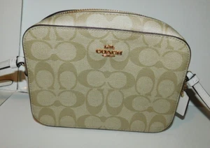 Mini bolso para cámara Coach Jamie de cuero blanco - Imagen 1 de 7